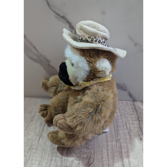 vintage Walmart cowboy safari monkey  in hat plush stuffed animal toy  9" - Picture 3 of 7